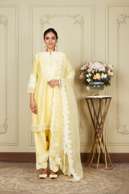 The Mrunal Butter Yellow Kurta Set