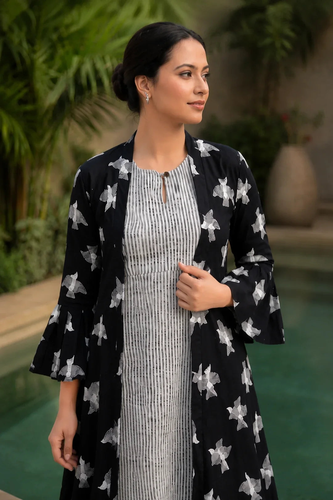 Kiera Black Inner & Jacket Set