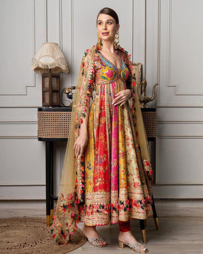 Avneet Signature Flared Anarkali Gown | Gulaal Jaipur