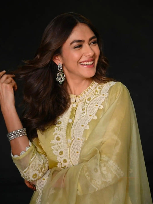 The Mrunal Butter Yellow Kurta Set