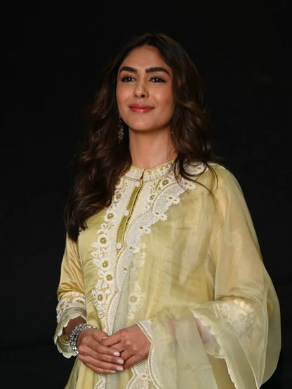 The Mrunal Butter Yellow Kurta Set