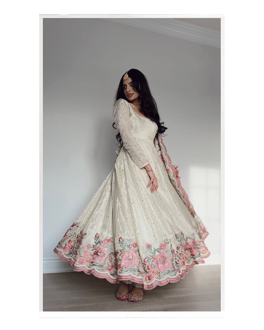 Aarushi Heavy Pure Vichitra Silk Gown | Gulaal Jaipur