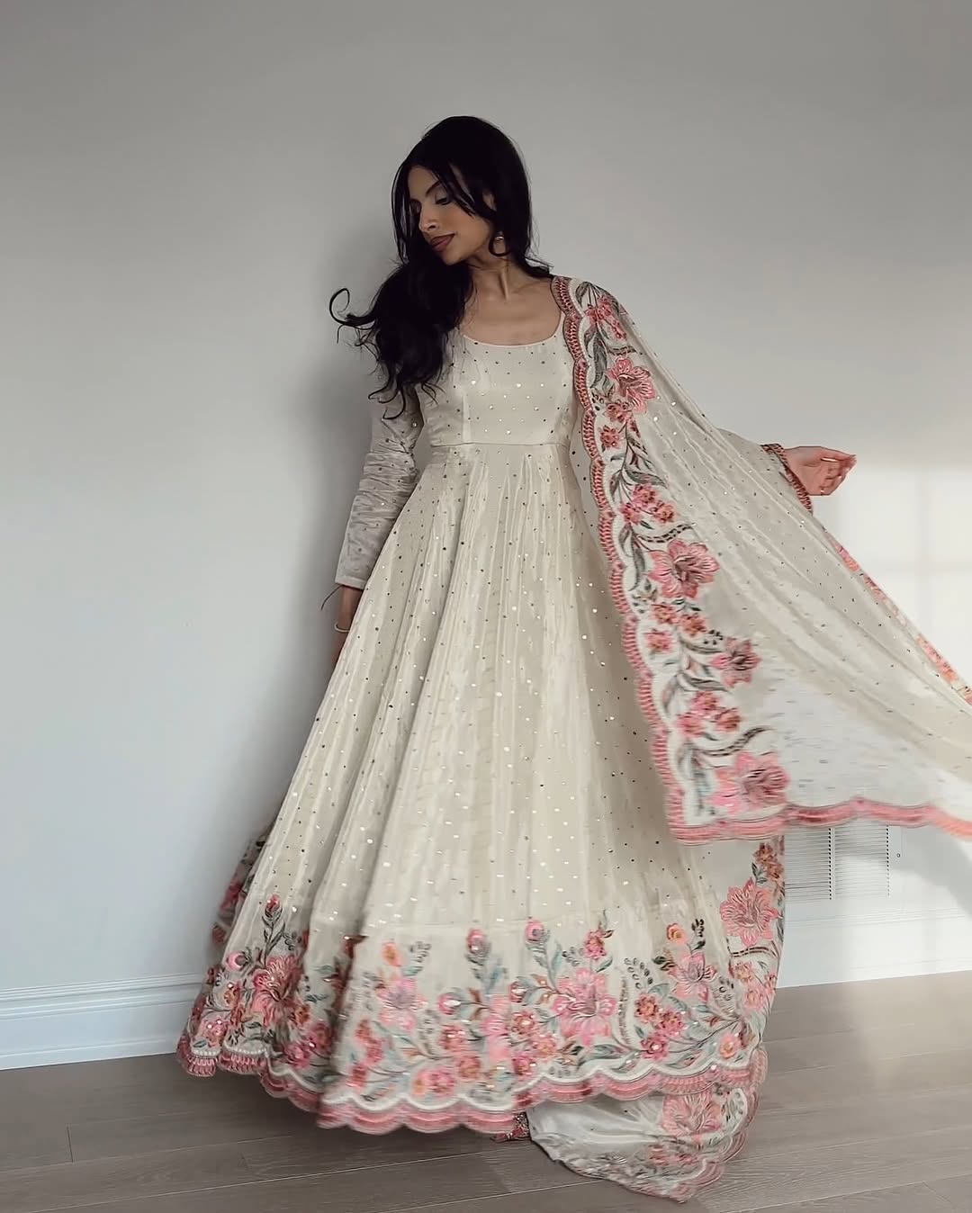 Aarushi Heavy Pure Vichitra Silk Gown | Gulaal Jaipur