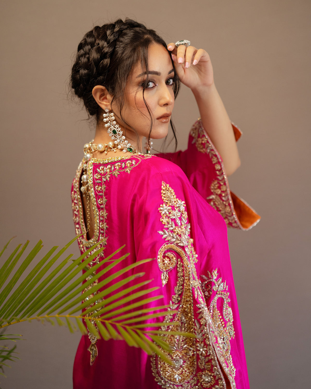 Royal Fuchsia Embroidered Palazzo Suit Set | Gulaal Jaipur