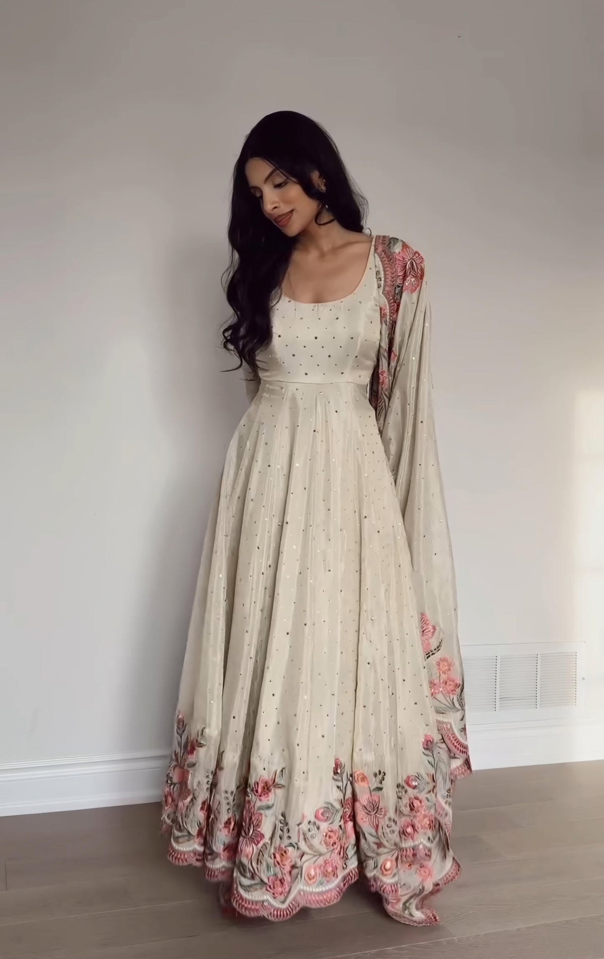 Aarushi Heavy Pure Vichitra Silk Gown | Gulaal Jaipur
