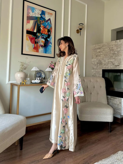 Champagne Bloom Sequin Kaftan Set | Gulaal Jaipur