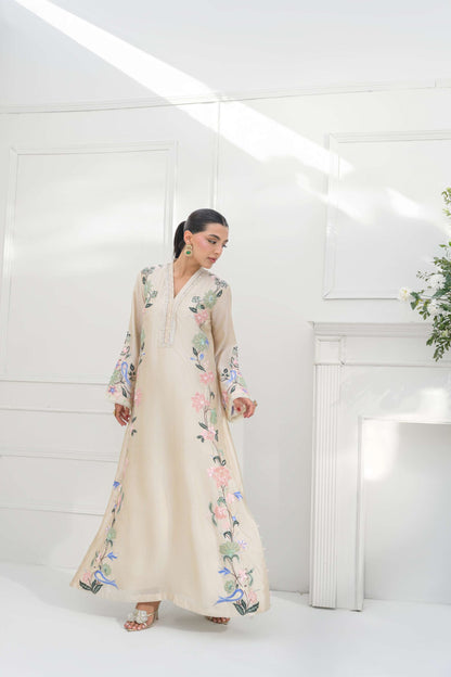 Champagne Bloom Sequin Kaftan Set | Gulaal Jaipur
