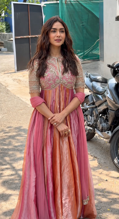 Mrunal Ombre Silk Party Gown | Gulaal Jaipur