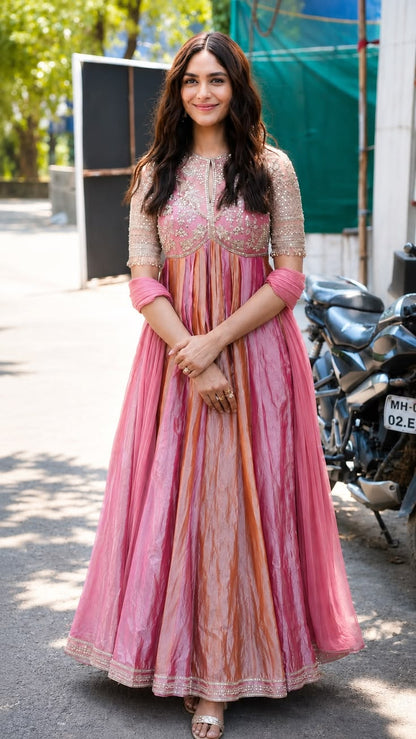 Mrunal Ombre Silk Party Gown | Gulaal Jaipur