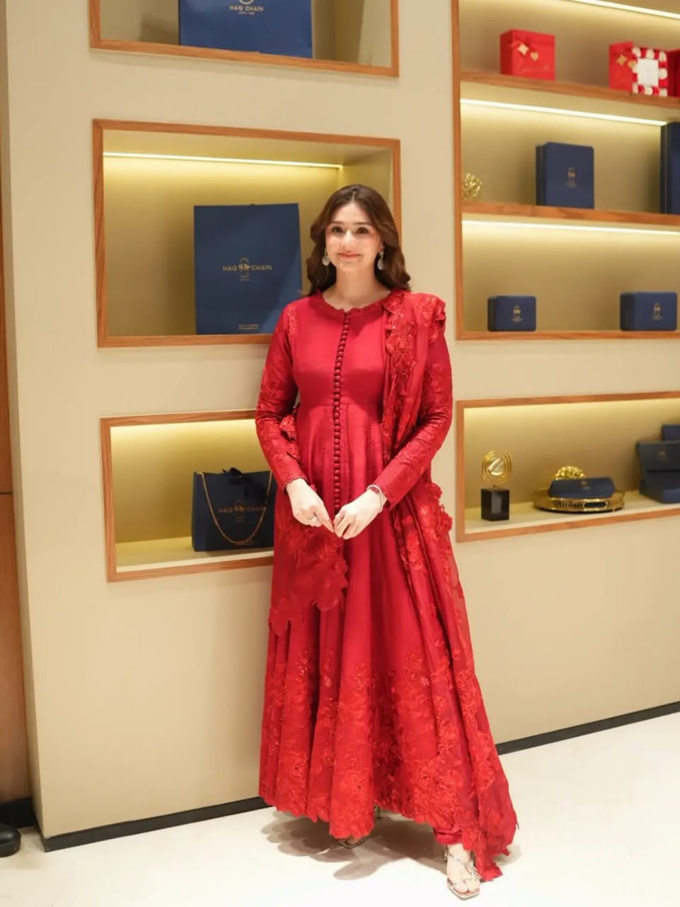 Scarlet Radiance Silk Anarkali Set | Gulaal Jaipur