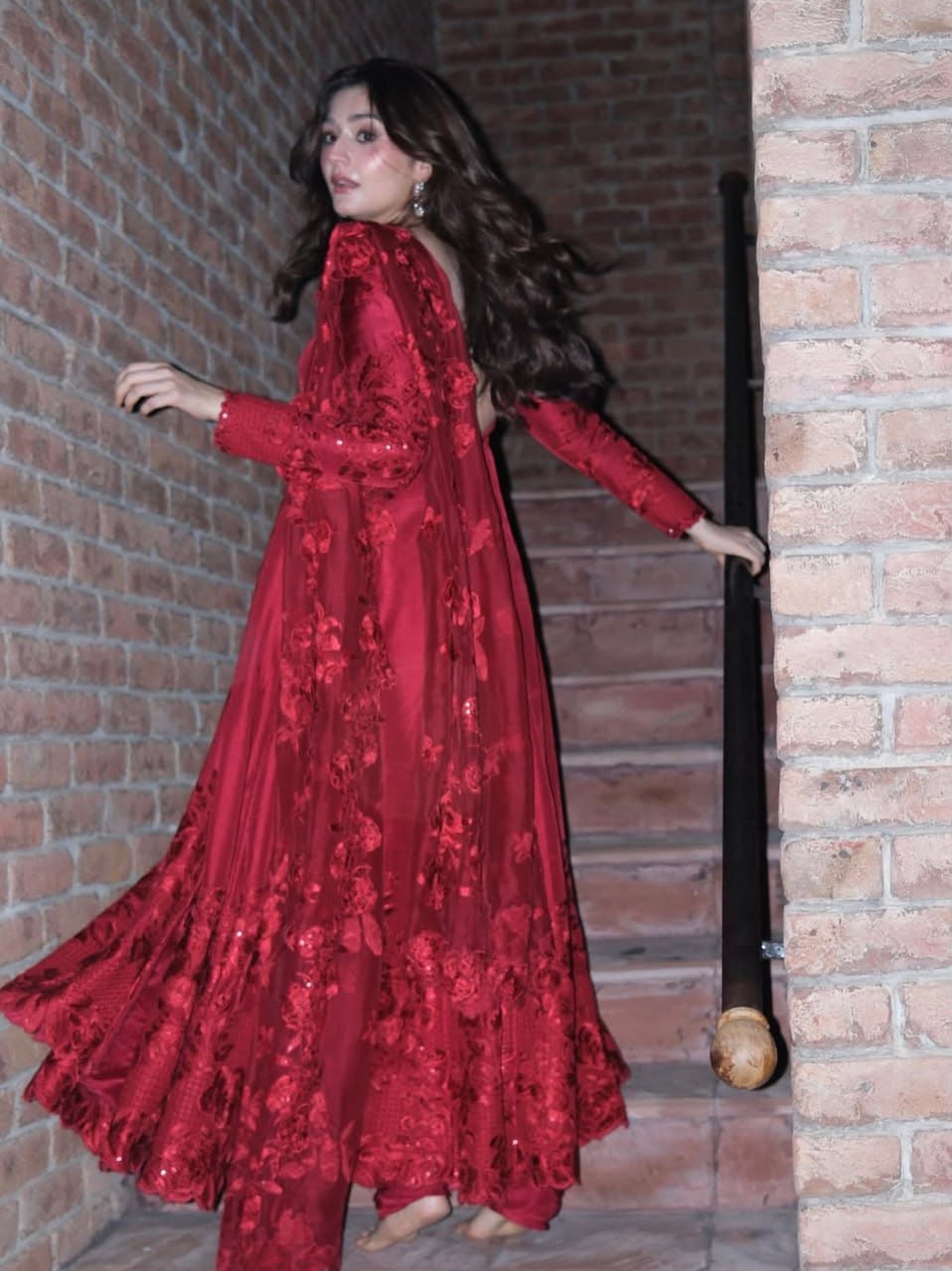 Scarlet Radiance Silk Anarkali Set | Gulaal Jaipur