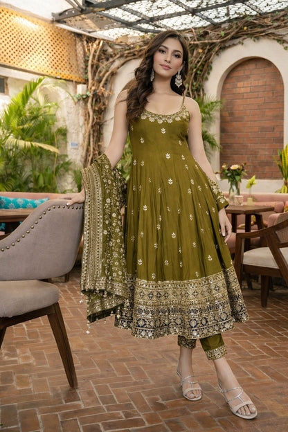 Monshika Premium Quality Maroon Anarkali Suit Set | Gulaal Jaipur