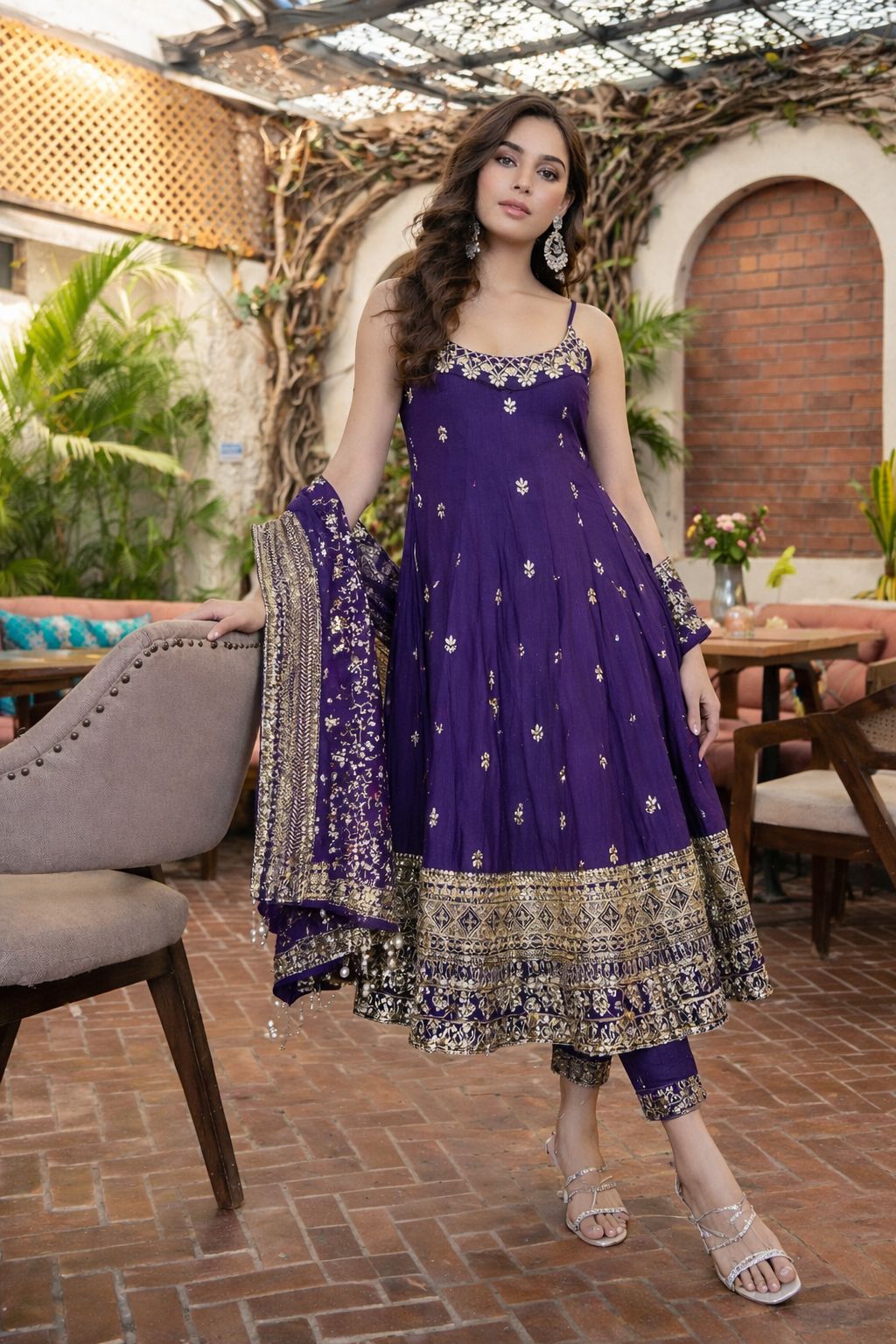 Monshika Premium Quality Maroon Anarkali Suit Set | Gulaal Jaipur