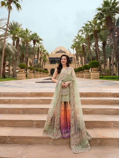 Pastel Garden Premium Sharara Set | Gulaal Jaipur
