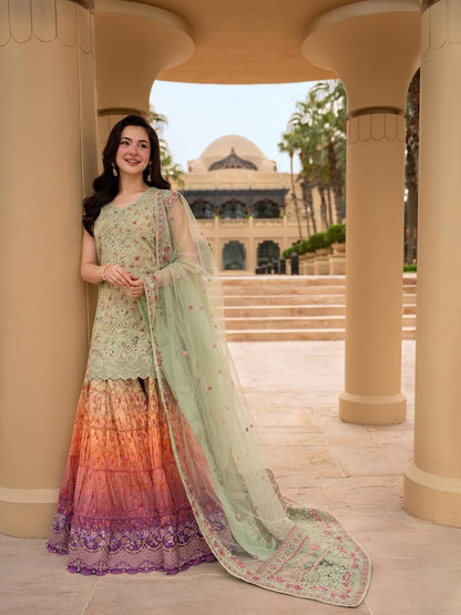 Pastel Garden Premium Sharara Set | Gulaal Jaipur