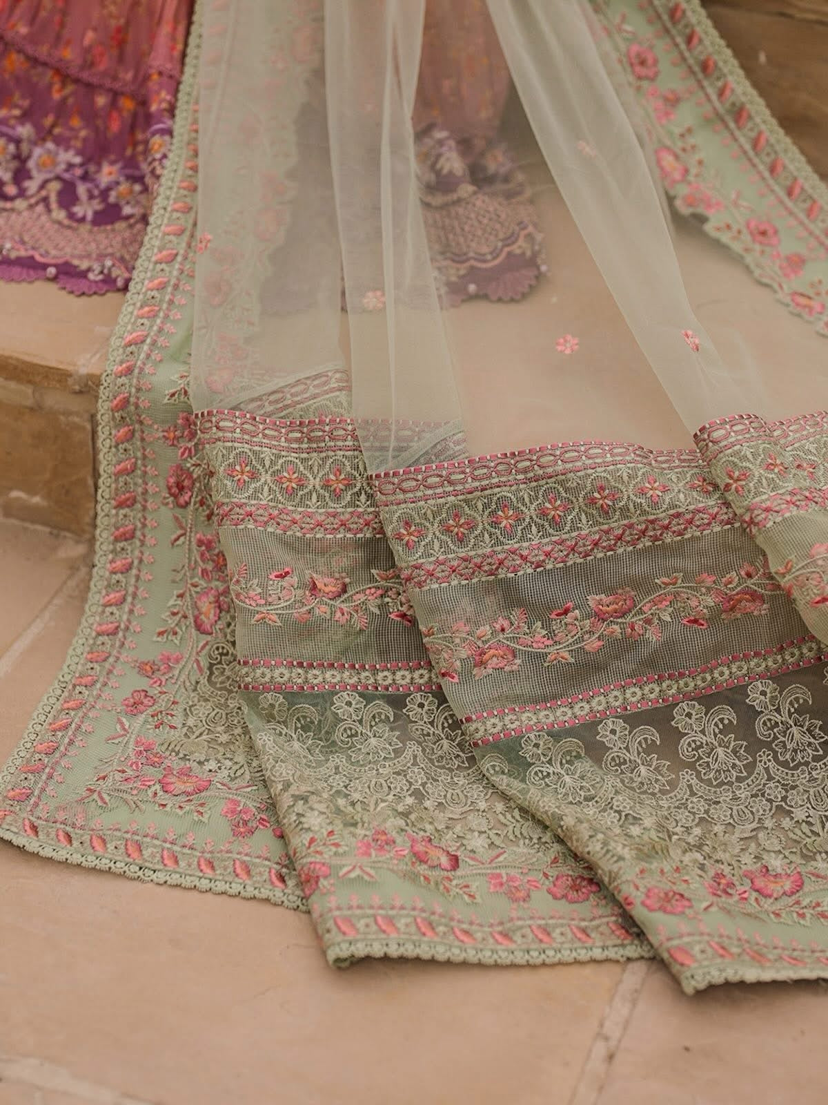 Pastel Garden Premium Sharara Set | Gulaal Jaipur