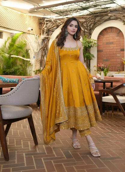 Monshika Premium Quality Maroon Anarkali Suit Set | Gulaal Jaipur